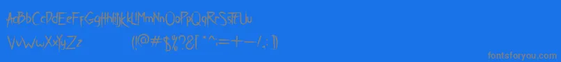 BreatheKarma Font – Gray Fonts on Blue Background