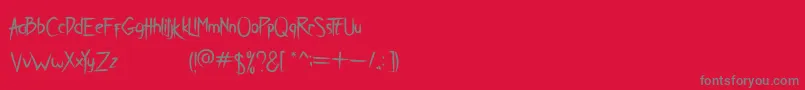 BreatheKarma Font – Gray Fonts on Red Background