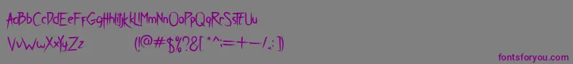 BreatheKarma Font – Purple Fonts on Gray Background