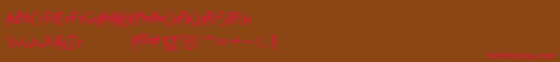 BreatheKarma Font – Red Fonts on Brown Background