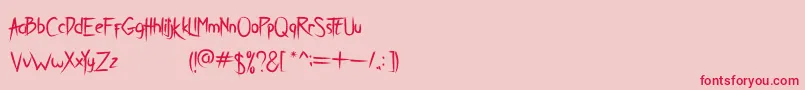 BreatheKarma Font – Red Fonts on Pink Background