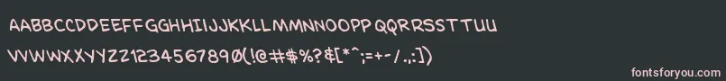 フォントDominomaskleft – 黒い背景にピンクのフォント