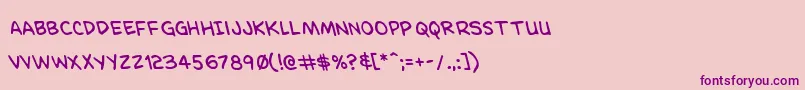 Dominomaskleft Font – Purple Fonts on Pink Background