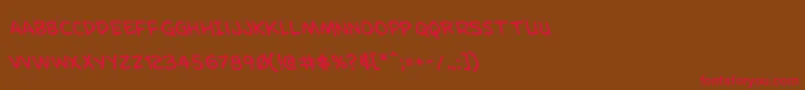 Dominomaskleft Font – Red Fonts on Brown Background