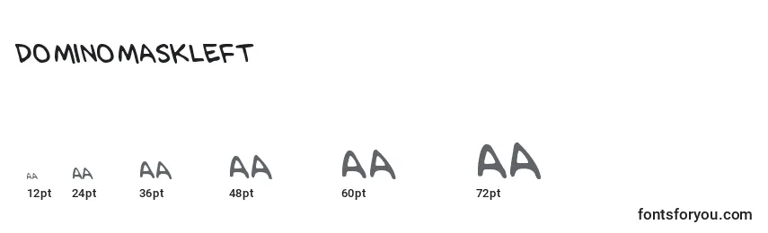 Размеры шрифта Dominomaskleft