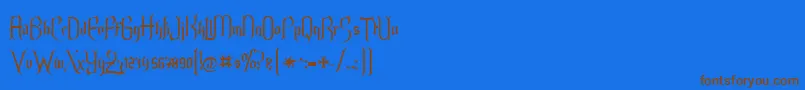 Weitere Informationen zur Endor Alt-Schriftart Endor Alt-Schriftart – Braune Schriften auf blauem Hintergrund