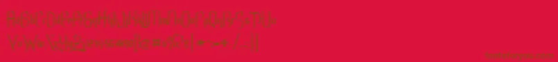 More about Endor Alt Font Endor Alt Font – Brown Fonts on Red Background