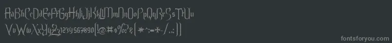 Endor Alt-Schriftart – Graue Schriften auf schwarzem Hintergrund