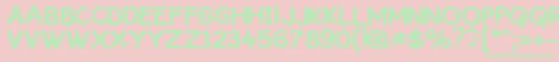 ComickbookCaps Font – Green Fonts on Pink Background