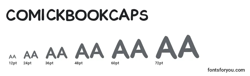 Размеры шрифта ComickbookCaps