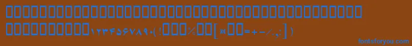 BFerdosi Font – Blue Fonts on Brown Background