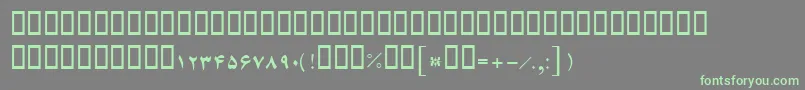 Fonte BFerdosi – fontes verdes em um fundo cinza