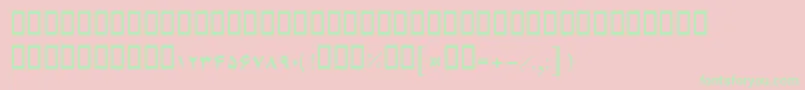 BFerdosi-Schriftart – Grüne Schriften auf rosa Hintergrund