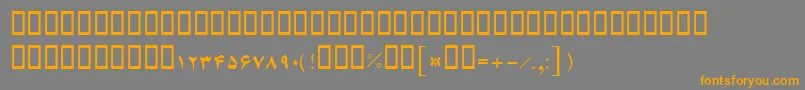Weitere Informationen zur BFerdosi-Schriftart BFerdosi-Schriftart – Orangefarbene Schriften auf grauem Hintergrund