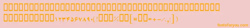 BFerdosi Font – Orange Fonts on Pink Background