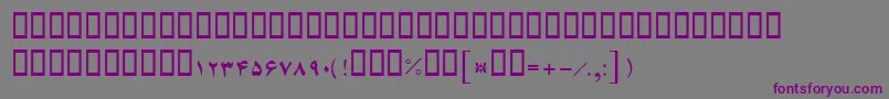 BFerdosi Font – Purple Fonts on Gray Background
