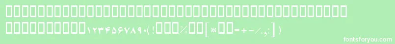 BFerdosi Font – White Fonts on Green Background