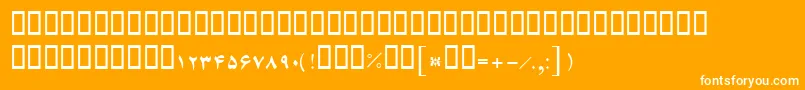 BFerdosi Font – White Fonts on Orange Background