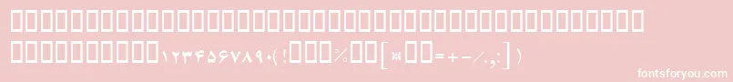 BFerdosi Font – White Fonts on Pink Background