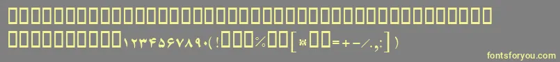 BFerdosi Font – Yellow Fonts on Gray Background