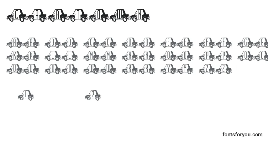Czcionka Cartown – alfabet, cyfry, specjalne znaki