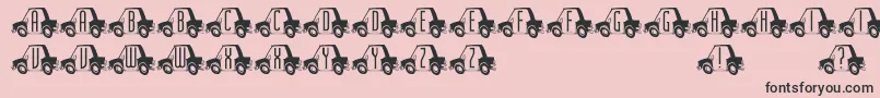 Cartown Font – Black Fonts on Pink Background