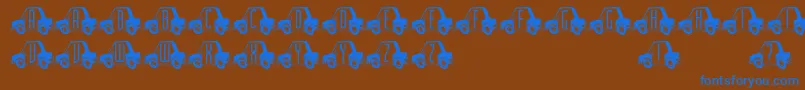 Cartown Font – Blue Fonts on Brown Background