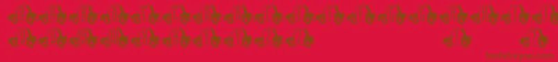 Cartown Font – Brown Fonts on Red Background