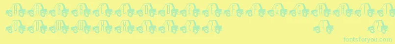 Cartown Font – Green Fonts on Yellow Background