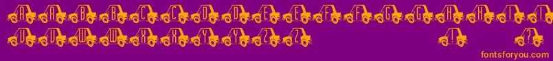 Cartown Font – Orange Fonts on Purple Background
