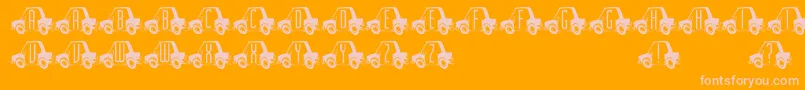 Cartown Font – Pink Fonts on Orange Background