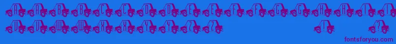 Cartown Font – Purple Fonts on Blue Background