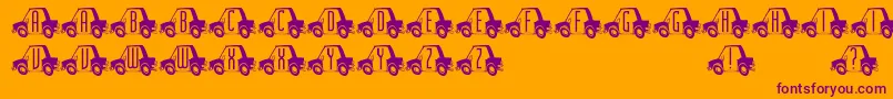 Cartown Font – Purple Fonts on Orange Background