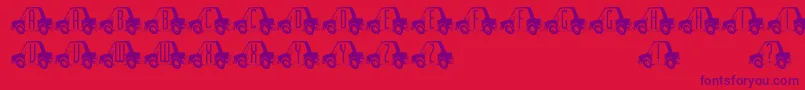 fuente Cartown – Fuentes Moradas Sobre Fondo Rojo