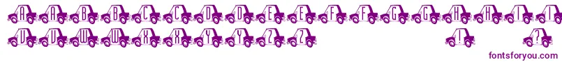 フォントCartown – 白い背景に紫のフォント