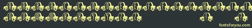 フォントCartown – 黒い背景に黄色の文字