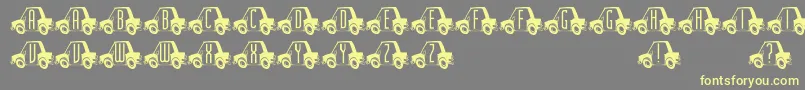 Cartown Font – Yellow Fonts on Gray Background