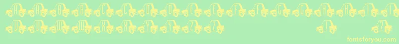 Cartown Font – Yellow Fonts on Green Background