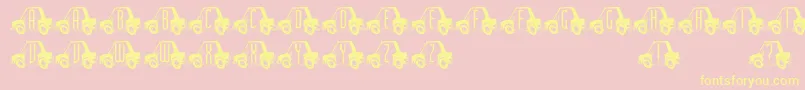 Cartown Font – Yellow Fonts on Pink Background