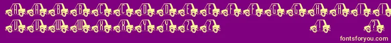 Cartown Font – Yellow Fonts on Purple Background