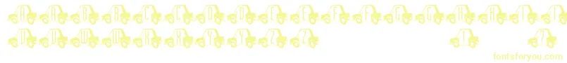 Cartown Font – Yellow Fonts on White Background