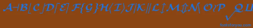 フォントCmMathsymbolBold – 茶色の背景に青い文字