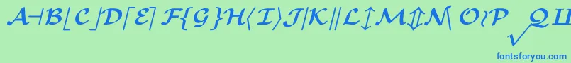 CmMathsymbolBold Font – Blue Fonts on Green Background