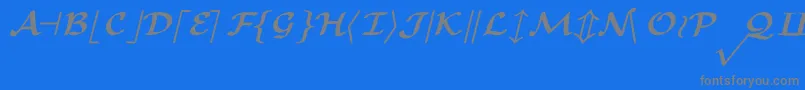 CmMathsymbolBold-Schriftart – Graue Schriften auf blauem Hintergrund