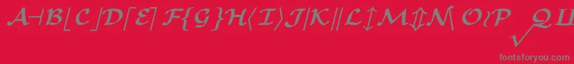 フォントCmMathsymbolBold – 赤い背景に灰色の文字