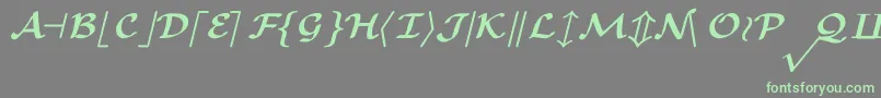 フォントCmMathsymbolBold – 灰色の背景に緑のフォント