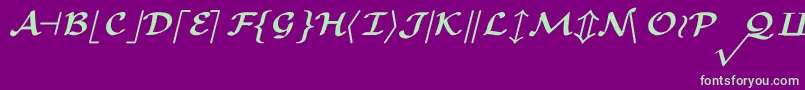 フォントCmMathsymbolBold – 紫の背景に緑のフォント