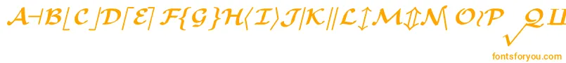 フォントCmMathsymbolBold – 白い背景にオレンジのフォント