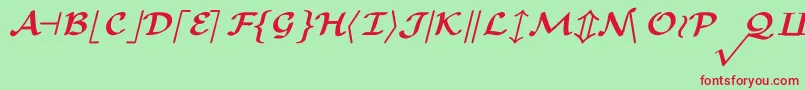 CmMathsymbolBold Font – Red Fonts on Green Background