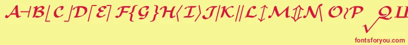 CmMathsymbolBold Font – Red Fonts on Yellow Background